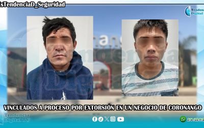 Vinculados a proceso por extorsión en un negocio de Coronango